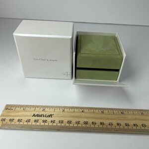 Van Cleef & Arpels Green Suede Jewelry Presentation Gift Box w White Box